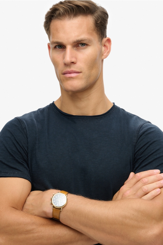 RAW EDGE SLUB T SHIRT M1012076A ECLIPSE NAVY